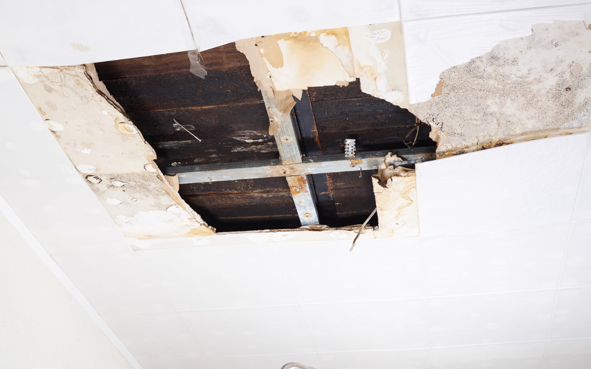 remove ceiling water stains